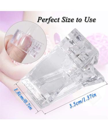 Nail Tips Clip Transparent 10pcs Finger Extension Clip Set Quick Building Poly Gel Extension Nail Art Manicure Tool Helps Hold Dual Form in Place (clear) - Buy Online on GoSupps.com