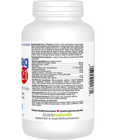 Prairie Naturals Cal-mag force 2:1-180 tabs 180 count (Pack of 1) - Buy Online on GoSupps.com