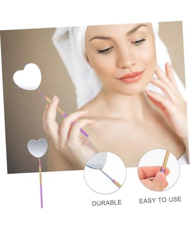 Beavorty 5pcs Eyelash Check Mirror - Stainless Steel Handheld Mirror for Lash Tech Supplies and Extension, Beauty Salon Tool - Buy Online on GoSupps.com