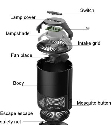 Pure Physical Mosquito Killer Intelligent Frequency Conversion Ultraviolet Light Mosquito Killer No Radiation Photocatalyst Mosquito Killer USB H23cm 14cm - Buy Online on GoSupps.com