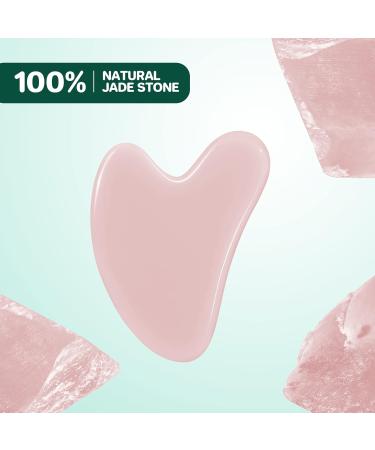 100% Natural Pink Gua Sha Heart Shape Stone for Facial Massage & Skin Care | Beauty Tool for Relaxation & Muscle Relief - Buy Online on GoSupps.com