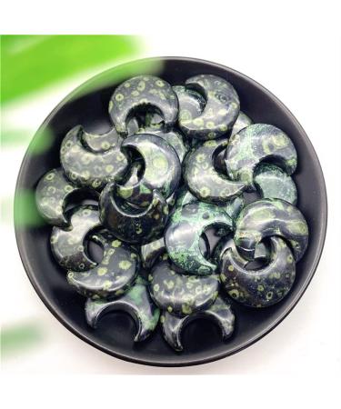 Natural Magic Natural Peacock Eye Crystals Moon Shaped Stones Crystals Jewelry Making Natural Stones and s ZJGIDTEM (Size : 1pc)