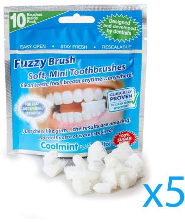 Fuzzy Brush Chewable Toothbrush 10 Pack - Convenient Dental Care Solution - Buy Online on GoSupps.com