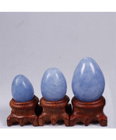 Crystal Natural Polished Blue Celestite Crystal Stones Shaped Stone Specimen Minerals Gem Balancing Collectibles Reiki with Base 1pc Stone Collection (Color : Light Grey Size : 30x20mm) 30x20mm Light Grey