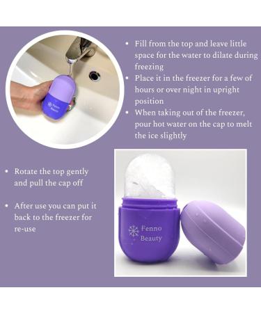 Fenno Beauty Ice Roller for Face & Eyes - Puffiness Relief, Wrinkles, Lifting - Purple Silicone - Buy Online on GoSupps.com