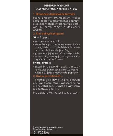 DERMIKA 100% FOR MEN Eye Wrinkle Cream 15ml - Advanced Anti-Aging Formula for Men | International Shipping Available - Buy Online on GoSupps.com