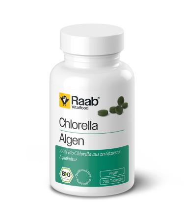 Raab Vitalfood organic chlorella tablets made from pure micro-algae 200 pieces vegan 80 g