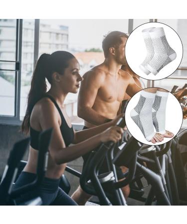 Orthopedic Compression Socks for Men & Women | Plantar Fasciitis Relief Ankle Bandage & Foot Support - 2 Pairs - Buy Online on GoSupps.com