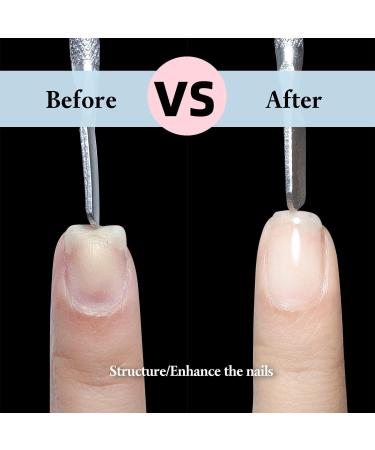 FZANEST Rubber Base Gel For Nails Builder Base Clear Sheer Color Gel Nail Polish Elastic Rubber Base Coat Builder Extension Gel in a Bottle 15ml(Crystal Clear) - Buy Online on GoSupps.com