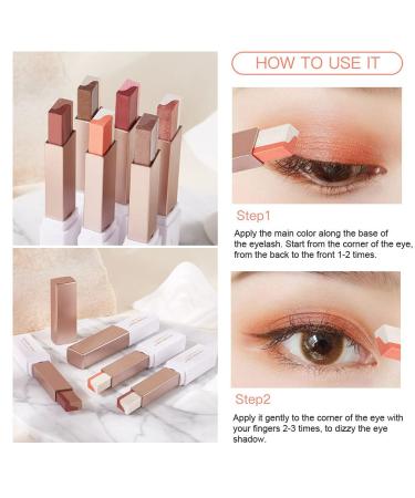 6 Colors Gradient Eyeshadow Stick Set - Shimmer Double Colour Eye Shadow Makeup Pen - Glitter Radiant, Waterproof & Durable - Women's Eye Makeup (Set B) - Buy Online on GoSupps.com