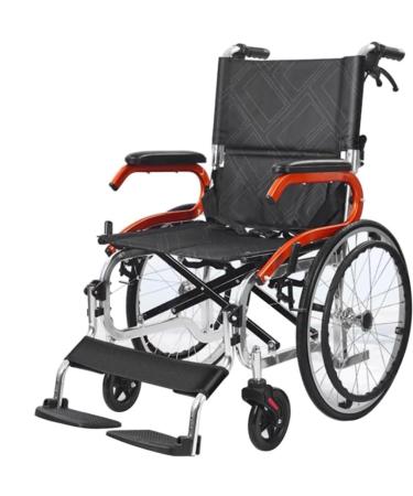 Wheelchair for Outdoor Foldable Portable Self-propelled Wheelchair Aluminum Manual Wheelchair Standard Folding Wheelchair for Adults Wheel Chair