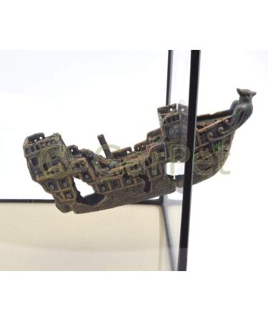 Happet Aquarium Decoration Magnetic Wreck Boat - Nautical 2-Part Shipwreck for Stunning Aquatic Displays - Buy Online on GoSupps.com