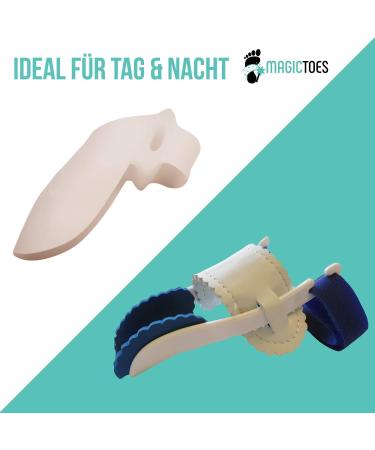 Magictes Hallux Valgus Day & Night Set | 2 Rails + 2 Toe Spreaders 2.0 + Free eBook | Quick Pain Relief for Bunions - Buy Online on GoSupps.com