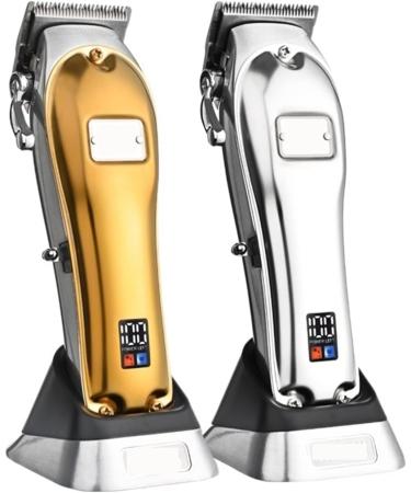 Professional All-Metal Wireless Hair Trimmer - 440C Fade Blade Barber Clipper for Hair Care & Styling (Gold) | International Shipping Available - Buy Online on GoSupps.com