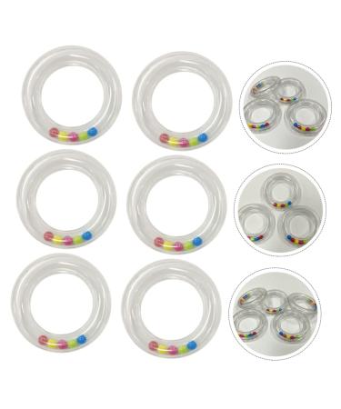 SAFIGLE 30 Pcs Transparent Circle Rattle Set for Infant Nursing Teether - Calming & Soothing Bed Molar Rattles - Portable Newborn Teething Toys - Buy Online on GoSupps.com