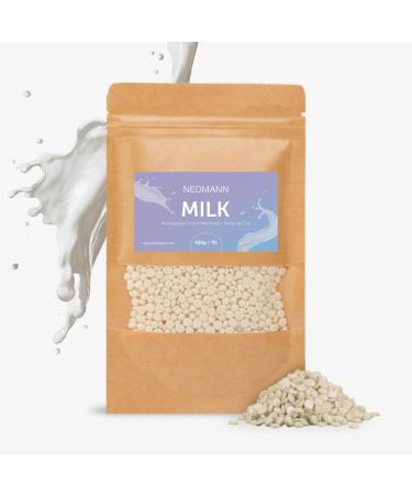 Perles de cire pour pilation la cire - 450 g - Parfum lait - Cire dure ou cire pour perles de cire indolores - Pour tous les chauffe-cire et l'ensemble du corps visage bikini