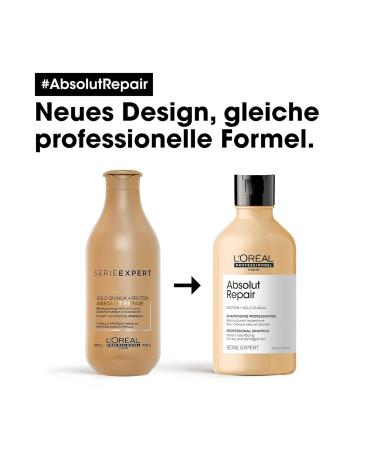 L'Or al Professionnel Absolutely Repair Shampoo 300ml - Repairing Shampoo for Strained & Dry Hair with Quinoa | Series Expert - Buy Online on GoSupps.com