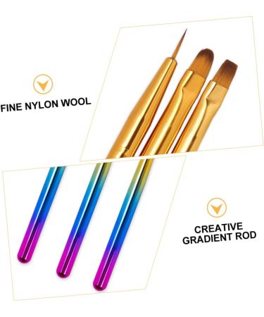 FRCOLOR 1 Set of 3 Colour Pens Set Gel Nails Kit Gel Kit for Nails para u as Popular Brush for Nail Polish Nail Polish Brush Pen Manicure Pen Tool Gradient Drawing Pen Stick Set - Buy Online on GoSupps.com
