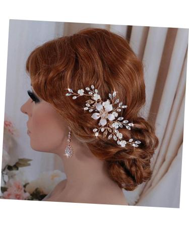 Housoutil 1 Pc Crystal Headpiece Rhinestone Headpiece Comb for Bridal Rhinestone Hair Clip Bridal Headpiece Pearl Hair Comb Combs Wedding Hair Comb Accessories Alloy Bride - Buy Online on GoSupps.com