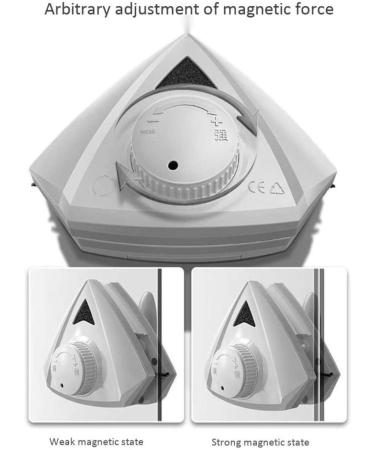 QTYUERGK Manual Double Sided Magnetic Window Cleaner Adjustable Magnetic/Triangular/Safety Rope Cleaner Glass Wiper Magnetic Divided Into Handheld and Retractable Models Cleaners - Buy Online on GoSupps.com