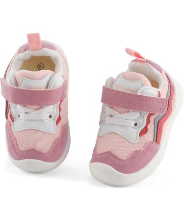 LACOFIA Baby Girls Pink Sneaker First Walkers | Toddler Shoes with Anti-Slip Rubber Sole - Buy Online on GoSupps.com