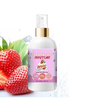 Vanilla Cream Puff Body Milk Mist Vanilla Cream Puff Hair and Body Perfume Spray Body & Hair Fragrance Mist (Strawberry Cake)