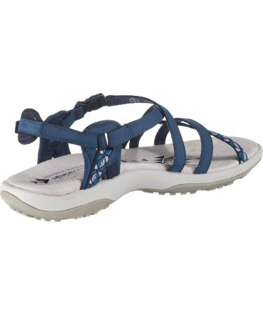 Skechers Women's Reggae Slim-Vacay Slingback Sandals | 39 EU Navy Duraleather Webbing - International Shipping Available - Buy Online on GoSupps.com