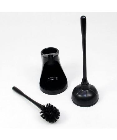Casaphoria Dark Black Toilet Plunger and Bowl Brush Combo - 2 Sets Long Handle for Bathroom Cleaning - Buy Online on GoSupps.com