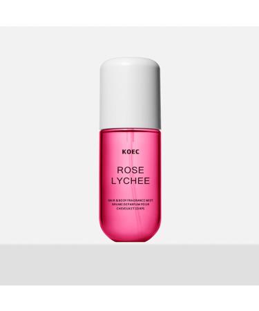 KOEC Vanilla Coconut Hair and Body Fragrance Mist Long-lasting Middle Eastern Perfume (Rose Lychee Flavor)