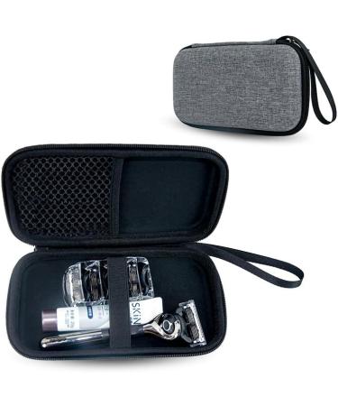Levigo Manual Razor & Waterproof Storage Bag | Portable Dustproof Compatible with Gillette - Oxford Fabric Gray - Buy Online on GoSupps.com