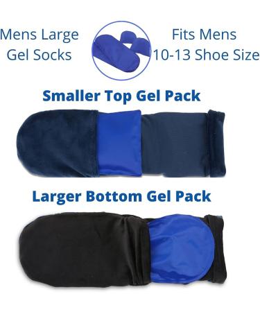 FOMI Hot Cold Therapy Gel Ice Socks (Blue, Large) - Cooling Wrap for Swollen Feet & Foot Pain - Buy Online on GoSupps.com
