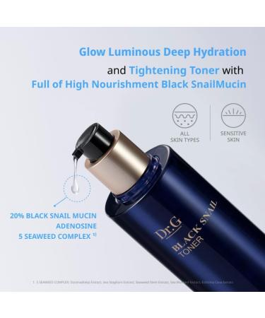Dr.G Black Snail Toner 150ml - Hydrating Korean Skincare for Youthful Skin | International Shipping Available - Buy Online on GoSupps.com