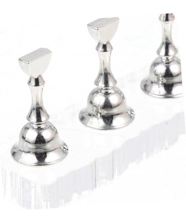 WOFASHPURET Metal Stand 1 Set Nail Art Base Press on Nail Stand Beauty Nail Display Acrylic Metal Nail Mud Creative Nail Display 19.50X2.00X0.80CM Silver - Buy Online on GoSupps.com