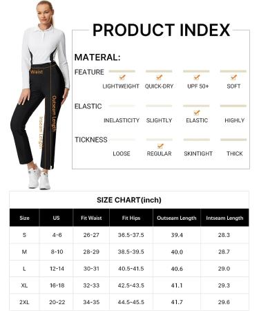 JACK SMITH Women's Golf Trousers Khaki L Lightweight Water Resistant Work Pants UPF 50+ | Elastic Waist, Quick Dry for Travel - Buy Online on GoSupps.com