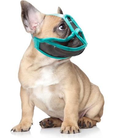 Short Snout Dog Muzzles Adjustable Breathable Mesh Bulldog Muzzle for Biting Chewing Barking Training Dog Mask (L) - Buy Online on GoSupps.com