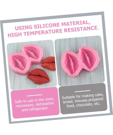 HOMSFOU 2pcs Baking Silicone Model Mini Cake Love Cake Valentine s Day Cake Holiday Cake Baking Lip Fondant Lip Shaped Molds Cupcake Silicone Lip Cookie Biscuit Chocolate Silica Gel 3D - Buy Online on GoSupps.com