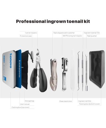Senior Toenail Clippers for Thick Toenails - Professional Heavy Duty 6Pcs Set - Buy Online on GoSupps.com