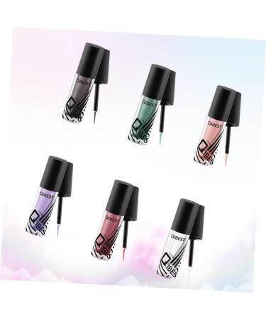 FOMIYES 6pcs Glitter Eye Shadow Sparkling Liquid Eyeliner Shiny Eyeshadow Flash Liquid Eyeshadow - Buy Online on GoSupps.com