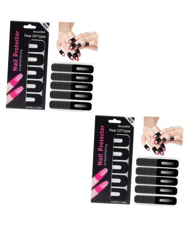 Beavorty 200 Sheets Nail Art Anti-spill Stickers Nail Gel Polish Nail Polish Guard Nail Protectors for Fingers Nail Polish Protector Nail Tape Nail Protector Cover Tearable Tool 3.00X2.50X0.10CMx2pcs As Shownx2pcs