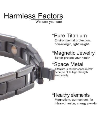 Titan Magnet Arm Band for Men & Women - 5 Element Strong Magnets 3500 Gauss Germanium - Ideal Father's Day Gift with Setting Tools & Gift Box (Black) - Buy Online on GoSupps.com