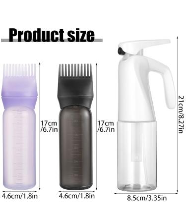 Pimoys Root Comb Applicator & Continuous Hair Spray Bottle | Hair Oil & Water Mister for Dye Hairstyling | Purple & Black - Buy Online on GoSupps.com