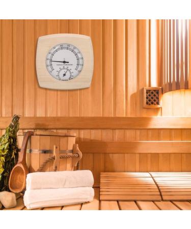 Psytfei Sauna Thermometer Hygrometer - Premium Wooden Thermo Hygrometer for Sauna Room & Bathroom Accessories - Buy Online on GoSupps.com