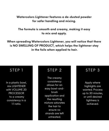 Watercolors Lightener - 8 Levels Lift Hair Bleach & Conditioning Dye Maintenance (1 oz Packette - Buy Online on GoSupps.com