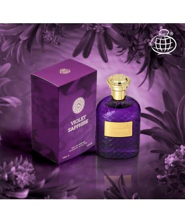 Fragrance World - Violet Sapphire Edp 100ml Perfumes for Women | Fragrance for Women Exclusive Made in UAE Amber Wood 3.4 Fl Oz (Pack of 1)