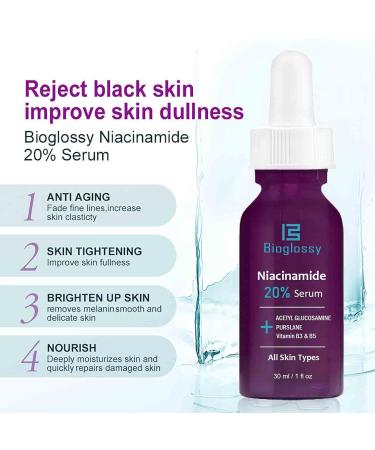 20% Niacinamide Serum | Vitamin B3 Anti-Aging Moisturizer & Pore Minimizer | 30ml Concentrated Treatment - Buy Online on GoSupps.com