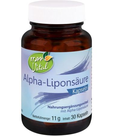 KOPP Vital Alpha-Lipoic Acid - Premium Quality 30 Capsules | Dietary Supplement for Optimal Health - Buy Online on GoSupps.com