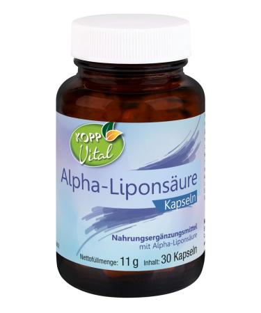 KOPP Vital Alpha-Lipoic Acid | 30 capsules | 11 g | Premium quality | Dietary supplement | Fatty acid