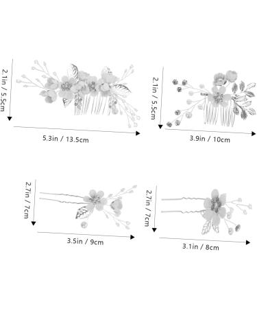 Ciieeo 1 Set Forest Fairy Flower Bridal Hair Accessories Wedding Dress Accessories Yellow 4-piece Set Bridal Pearl Hair Accessories Hair Barrettes Hair Accessories for Girls The Flowers - Buy Online on GoSupps.com