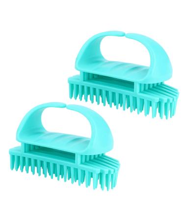Goohochy 2st Silicon Shampoo Bush for women scalp Head Massage Adult Shampoo Kamm Laundry Collector Clean Shampoo Brush Hairbrush Massage device Miss Shampoo-Kamm Abs 10.5x7x5.5cm Blue
