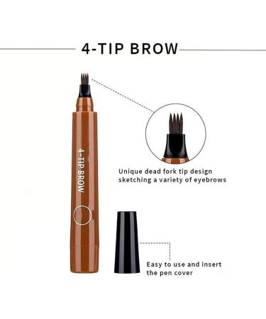 3PCS Nexavale Eyebrows 4 Fork Tips Tattoo Pencil 3D Waterproof Microblading Eyebrow Pen Eyebrow Pencils for Women Microblading Eyebrow Pen - Buy Online on GoSupps.com